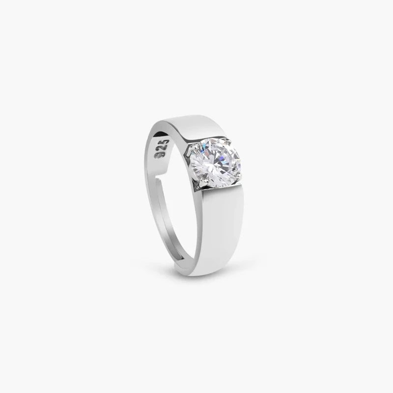 Circle Smooth silver couple ring for women – Planderful Shop